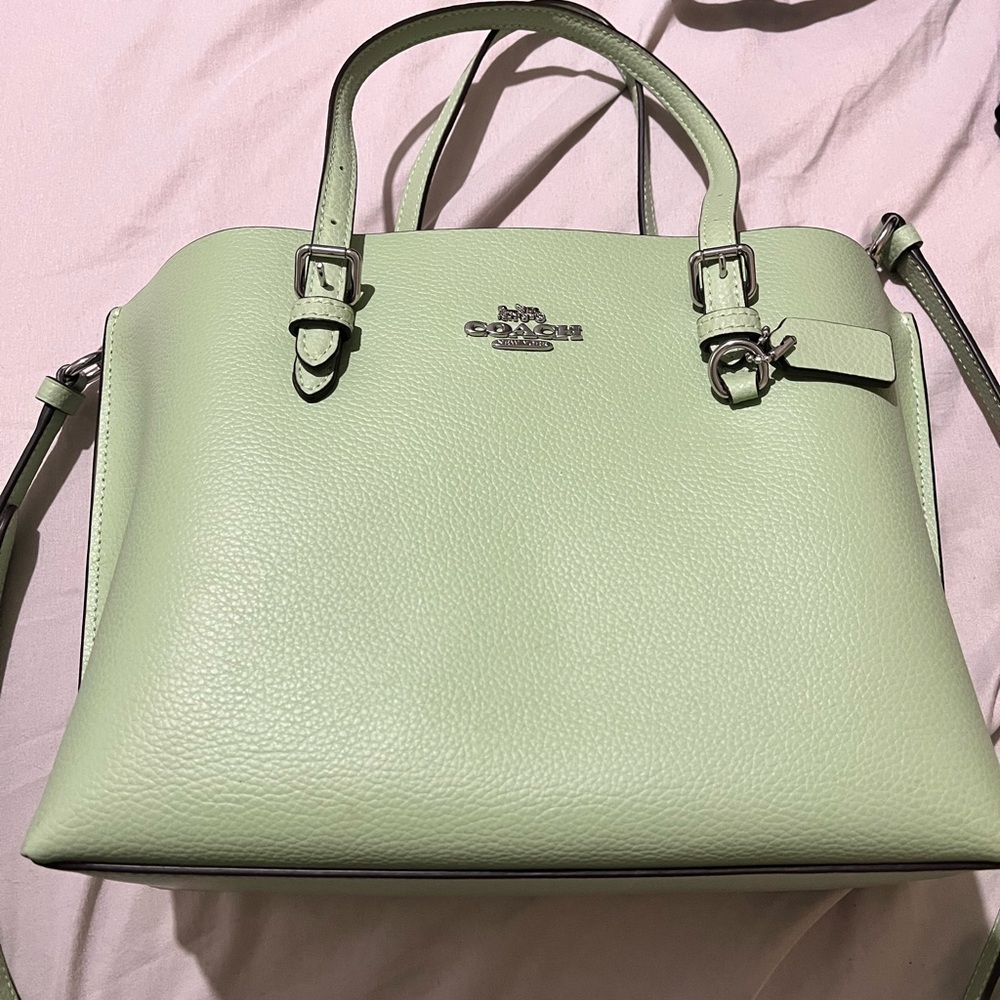 Coach Light Green Leather Handbag | OBO